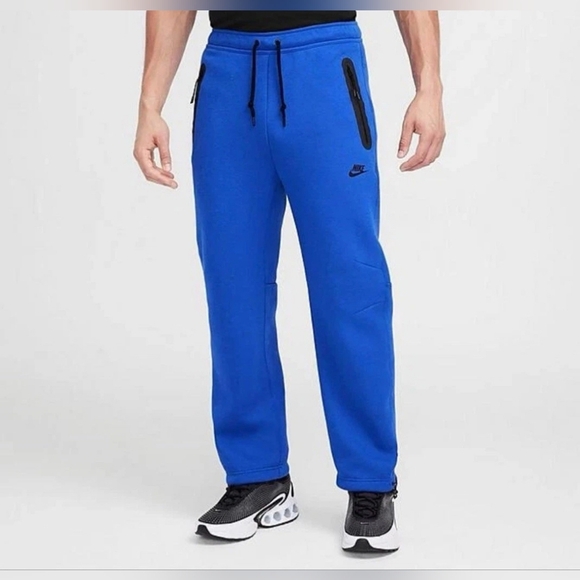 Nike Tech Fleece Open-Hem Pants Blue Men's Size XL-TALL - Picture 1 of 16